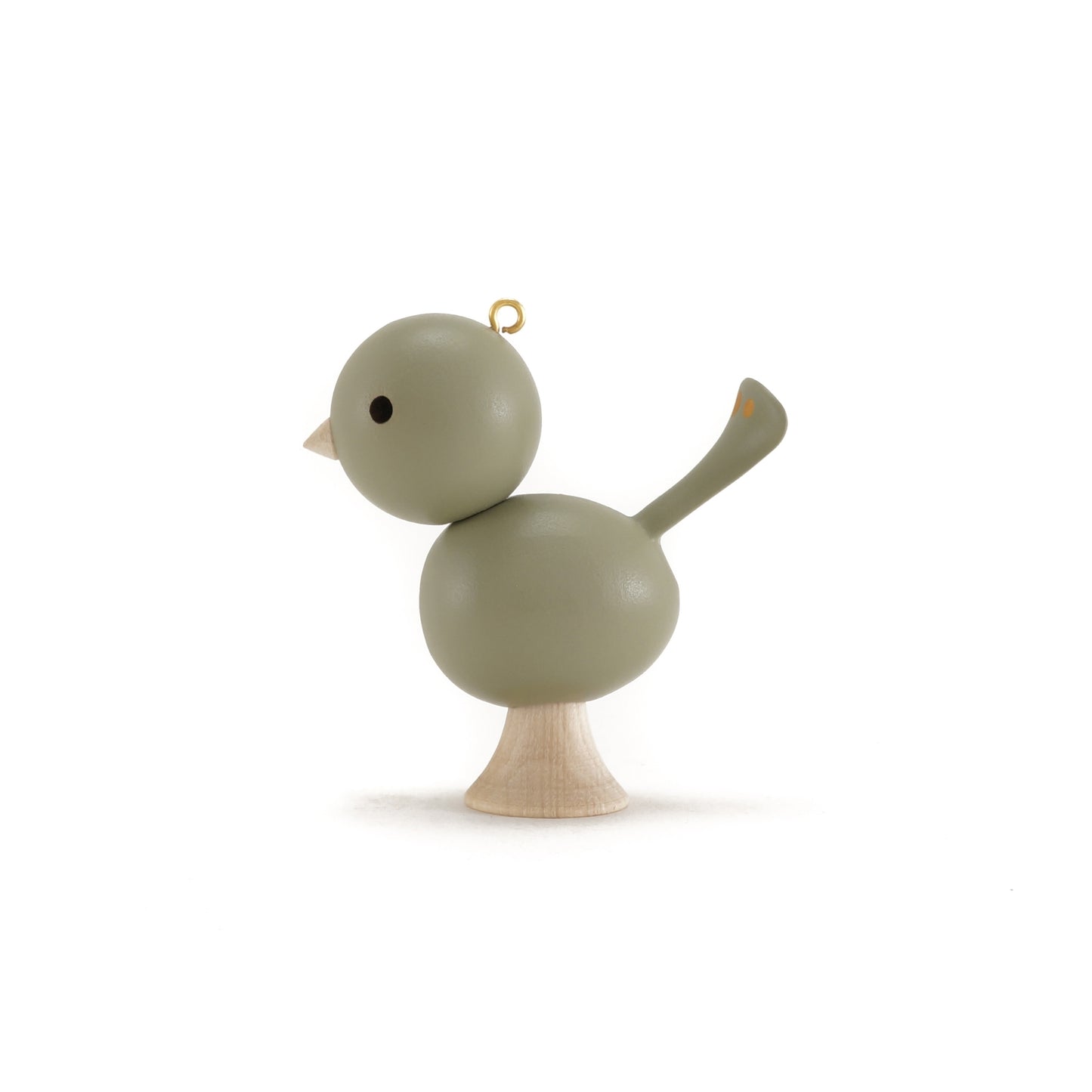 Wooden Bird - OLIVE GREEN