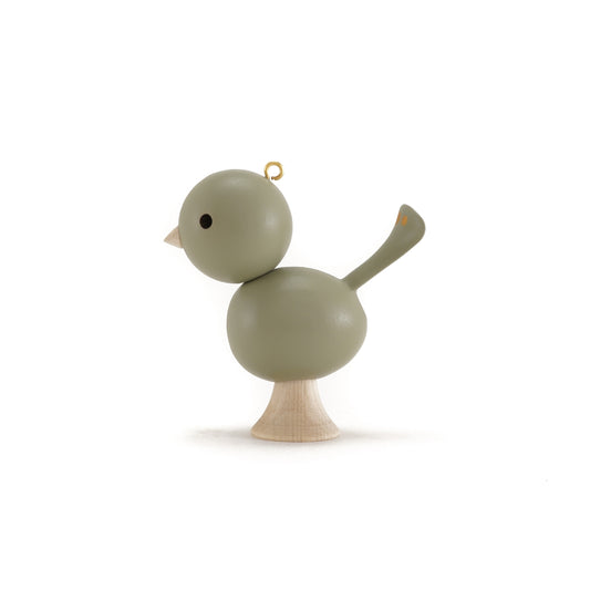 Wooden Bird - OLIVE GREEN