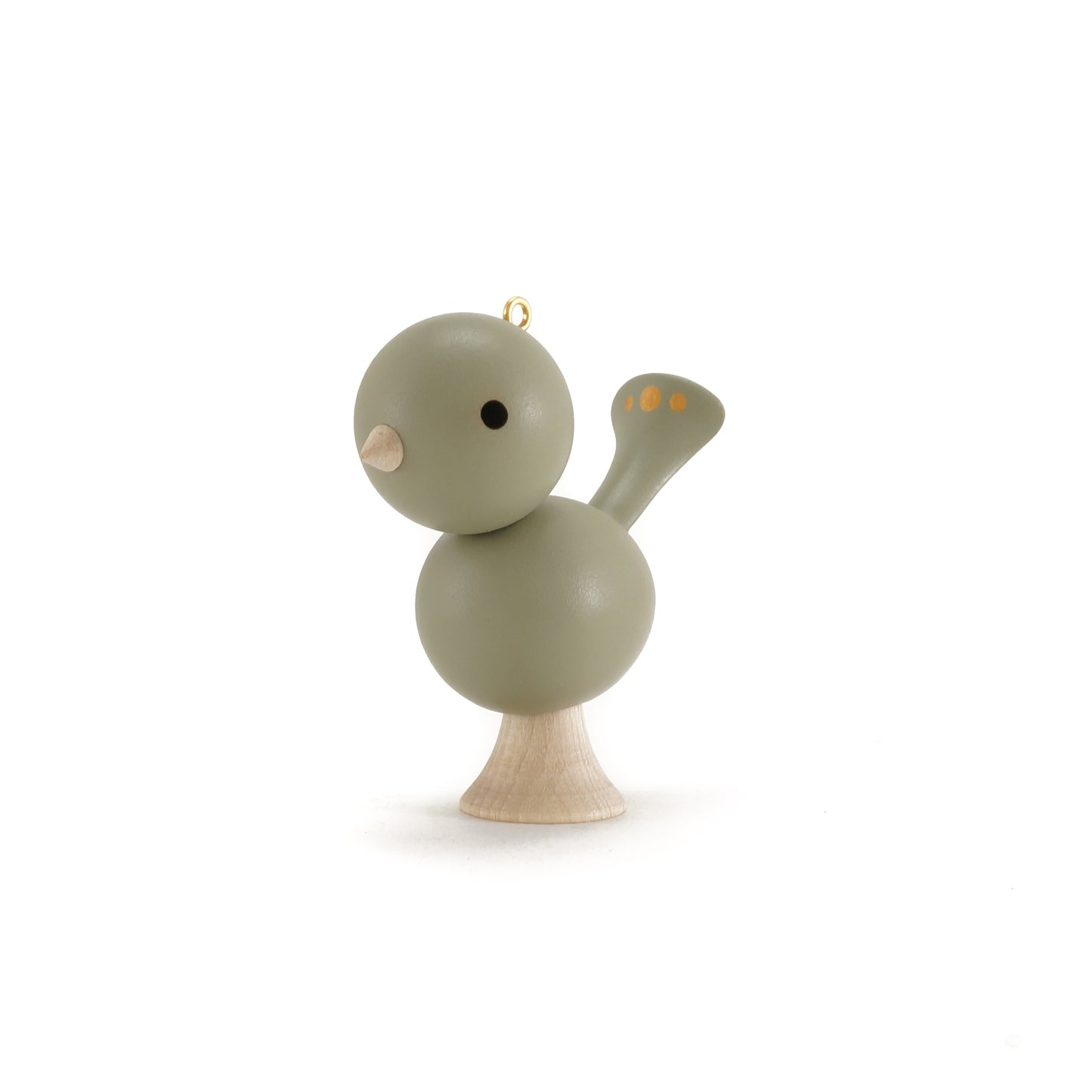 Wooden Bird - OLIVE GREEN