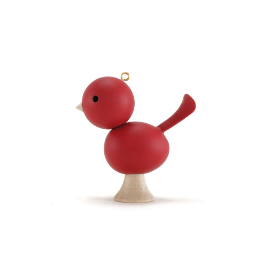 Wooden Bird - BURGUNDY RED