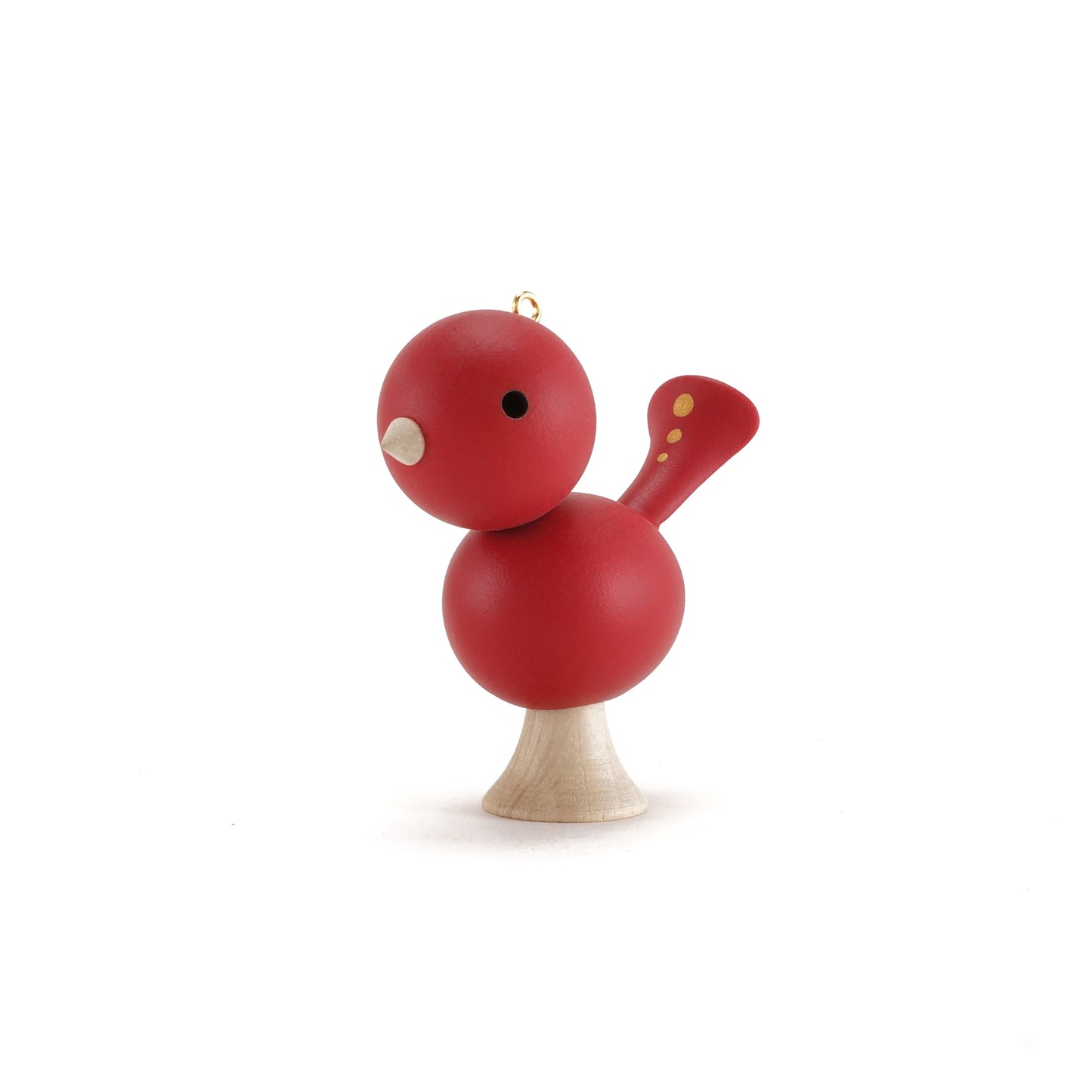 Wooden Bird - BURGUNDY RED